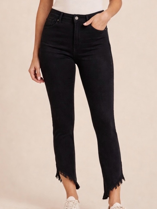Judy Blue Denim - Judy Blue Black High-Rise Frayed-Hem Women’s Jeans 5/27